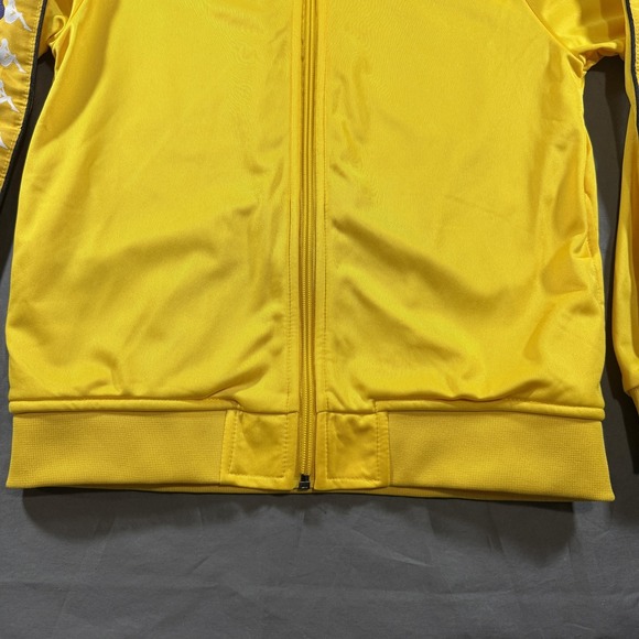 Kappa Track Jacket Youth 10 Yellow Banda Logo Full Zip Athletic Top Sports - Picture 3 of 11